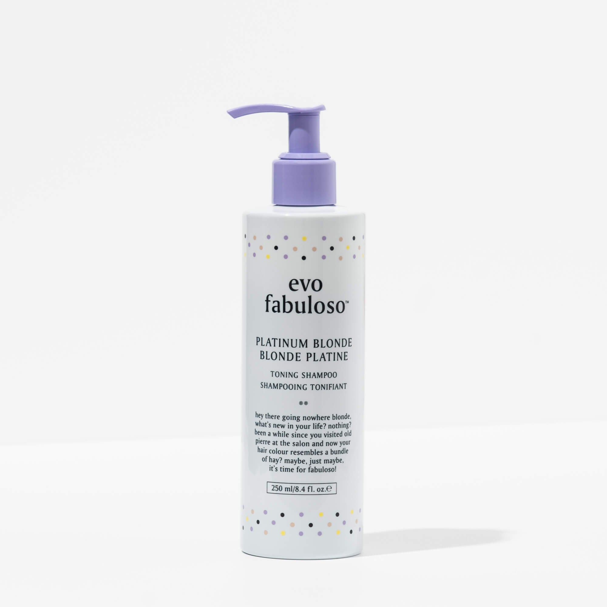 Evo Fabuloso platinum blonde toning shampoo 250 ml